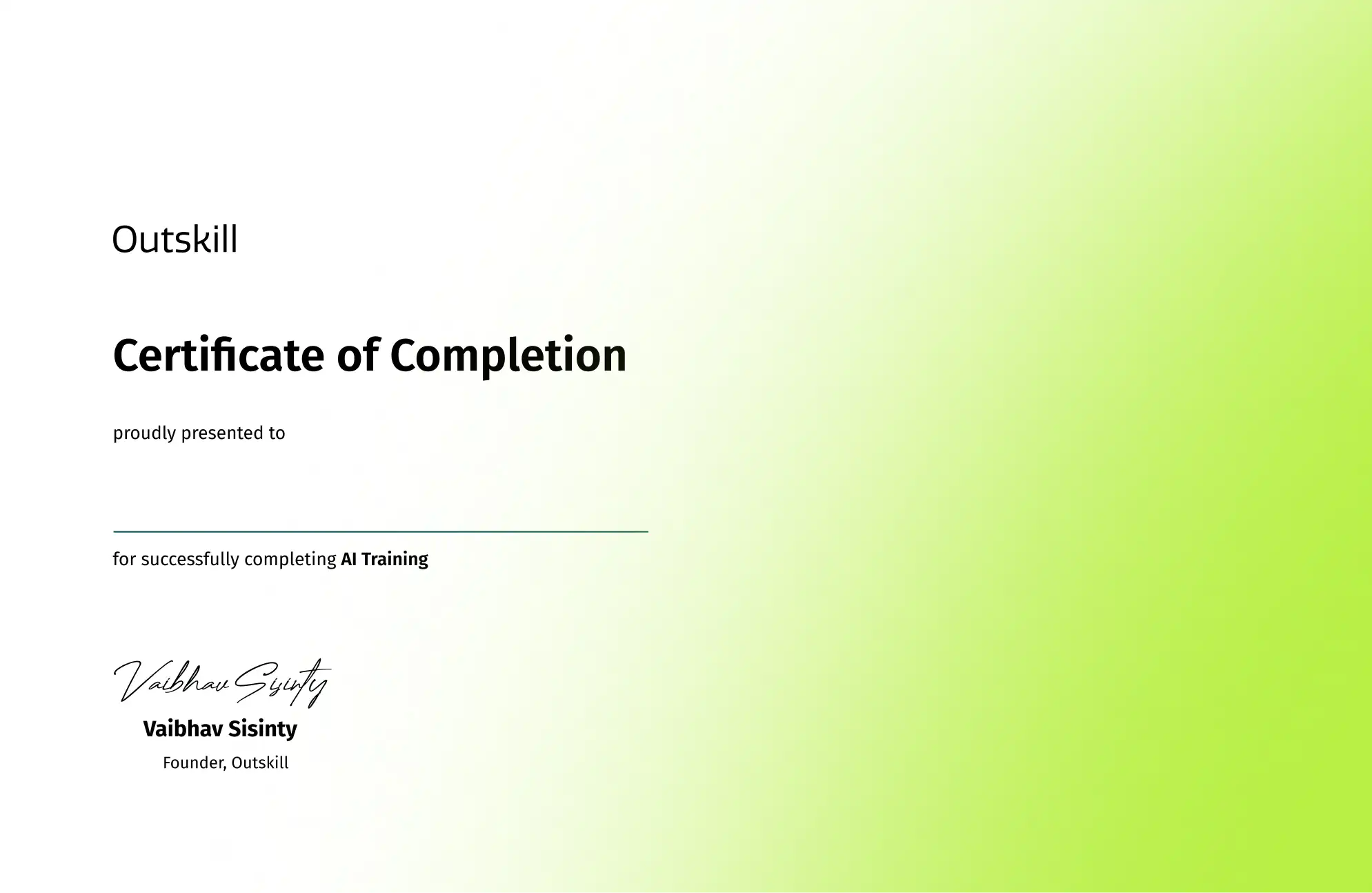 Certificate
