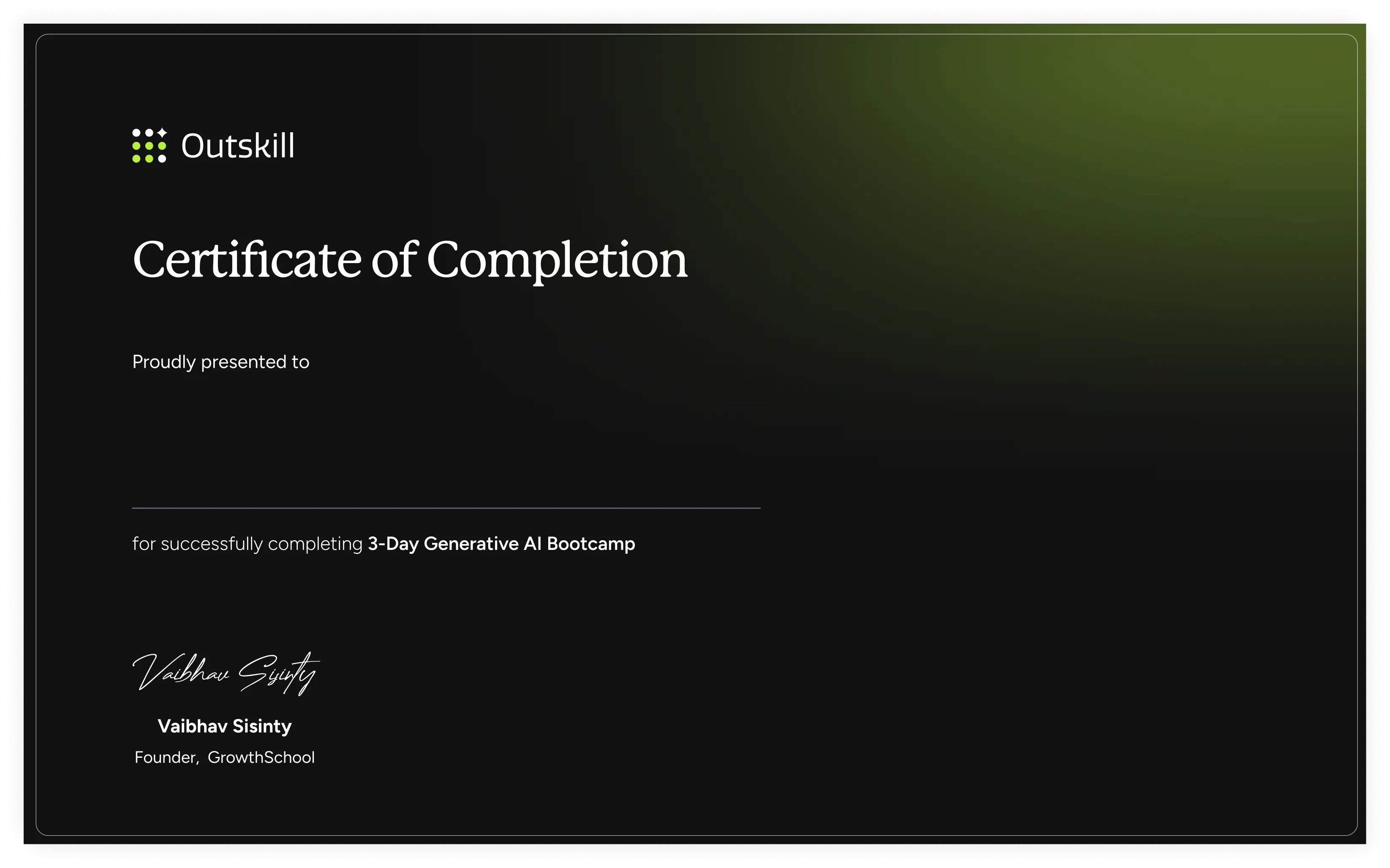 Certificate